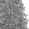 7.5ft. Pre-Lit Silver Metallic Artificial Christmas Tree, White LED Lights